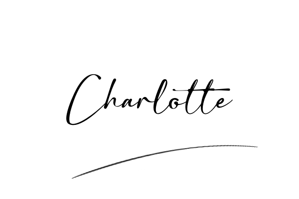 The best stylish Charlotte name signature simple easy in English