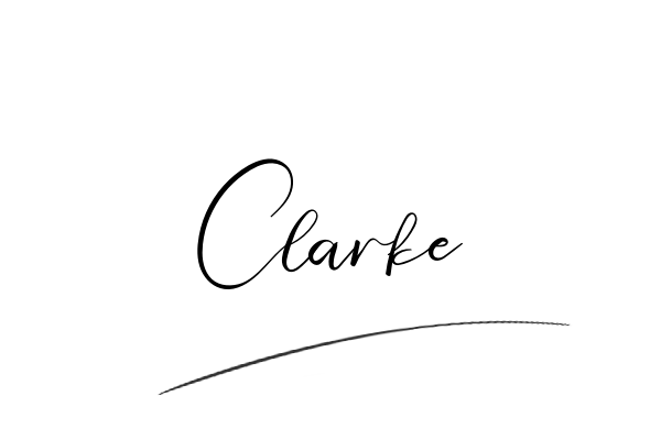 The best stylish Clarke name signature simple easy in English