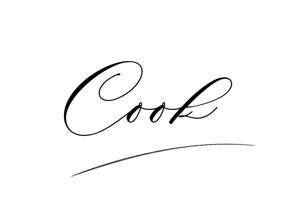 The best stylish Cook name signature simple easy in English