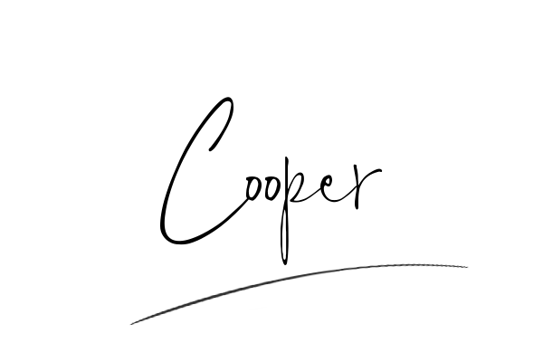 The best stylish Cooper name signature simple easy in English