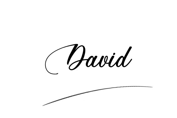 The best stylish David name signature simple easy in English