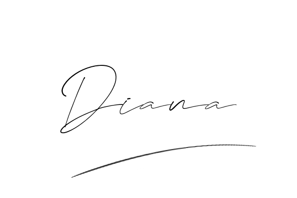 The best stylish Diana name signature simple easy in English