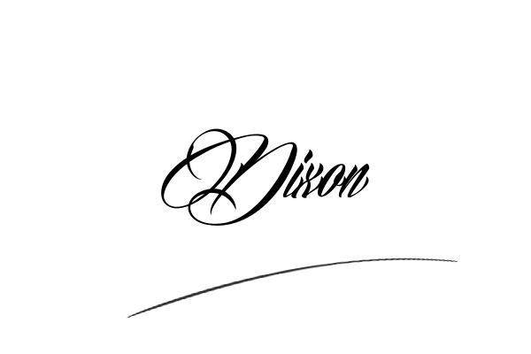 The best stylish Dixon name signature simple easy in English
