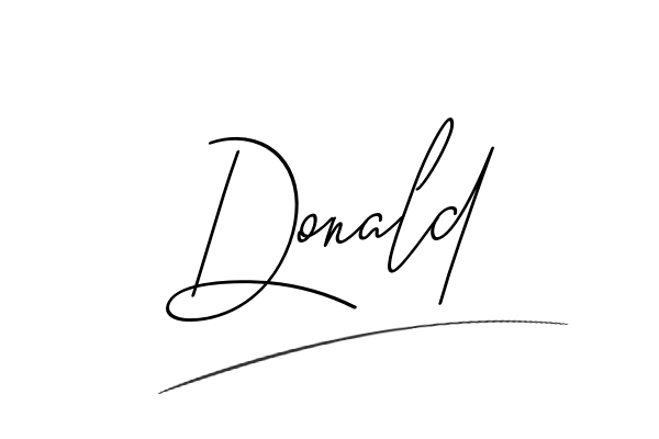 The best stylish Donald name signature simple easy in English