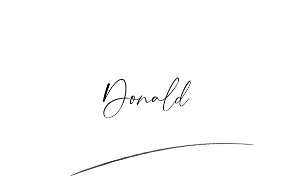The best stylish Donald name signature simple easy in English