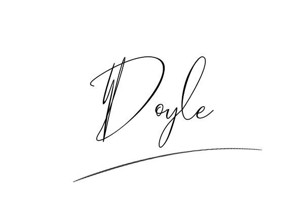 The best stylish Doyle name signature simple easy in English