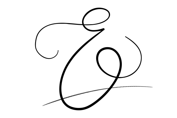 The best stylish E name signature simple easy in English