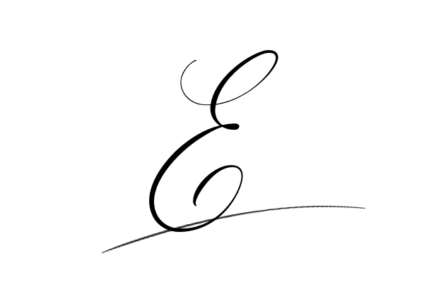 The best stylish E name signature simple easy in English