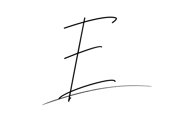 The best stylish E name signature simple easy in English