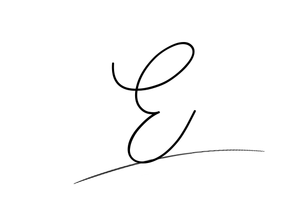 The best stylish E name signature simple easy in English