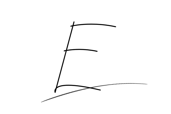 The best stylish E name signature simple easy in English