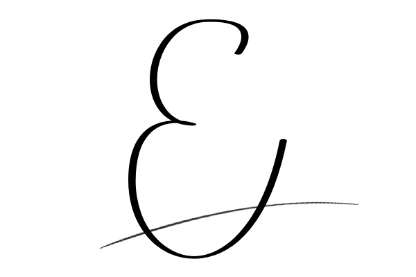 The best stylish E name signature simple easy in English