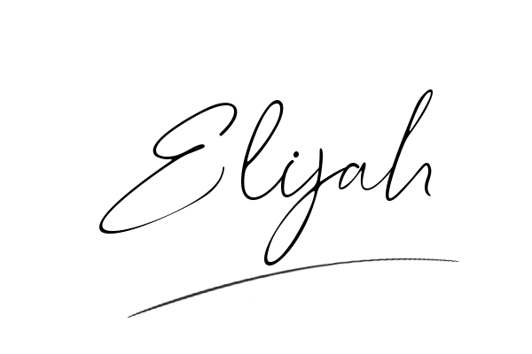 The best stylish Elijah name signature simple easy in English