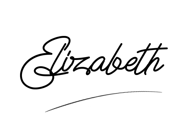 The best stylish Elizabeth name signature simple easy in English