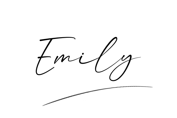 The best stylish Emily name signature simple easy in English