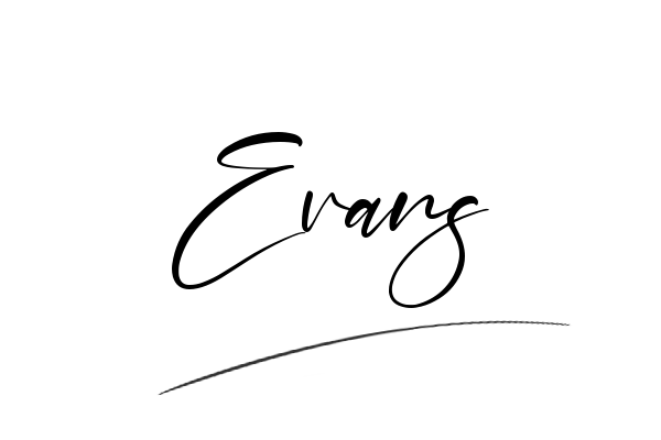 The best stylish Evans name signature simple easy in English