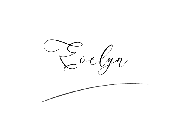 The best stylish Evelyn name signature simple easy in English