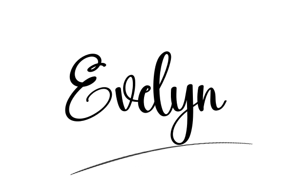 The best stylish Evelyn name signature simple easy in English