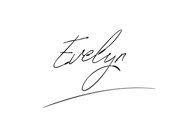 The best stylish Evelyn name signature simple easy in English