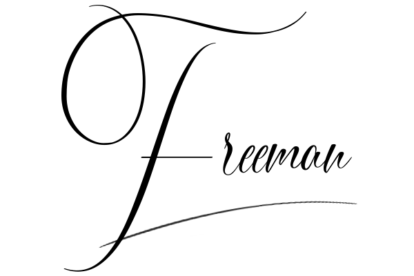 The best stylish Freeman name signature simple easy in English