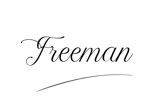 The best stylish Freeman name signature simple easy in English
