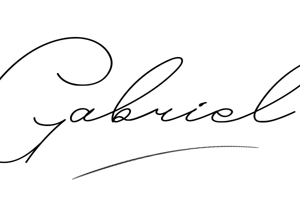 The best stylish Gabriel name signature simple easy in English