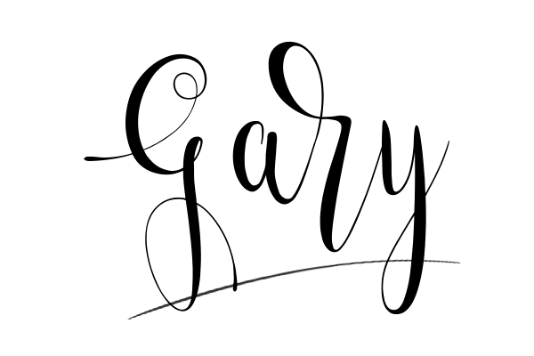 The best stylish Gary name signature simple easy in English