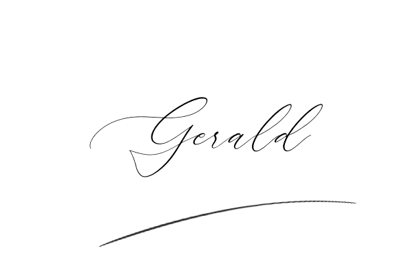 The best stylish Gerald name signature simple easy in English