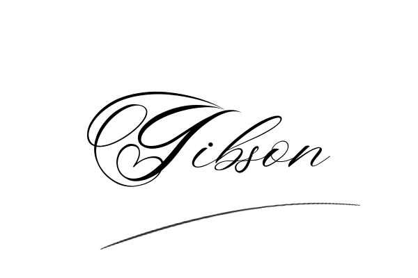 The best stylish Gibson name signature simple easy in English
