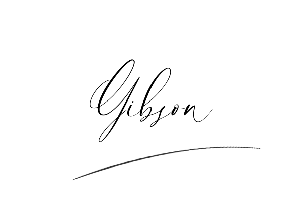 The best stylish Gibson name signature simple easy in English