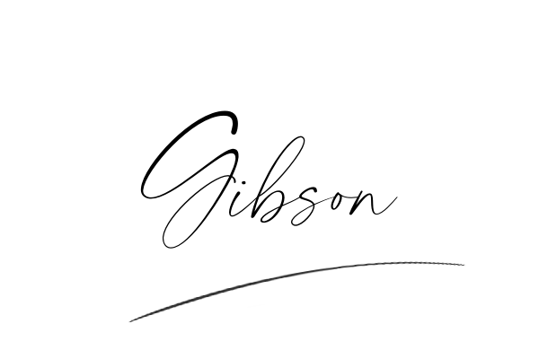 The best stylish Gibson name signature simple easy in English