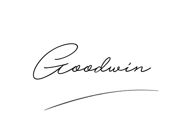 The best stylish Goodwin name signature simple easy in English