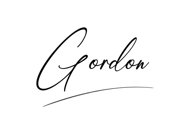 The best stylish Gordon name signature simple easy in English
