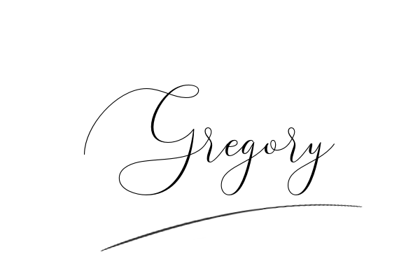 The best stylish Gregory name signature simple easy in English
