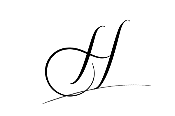 The best stylish H name signature simple easy in English