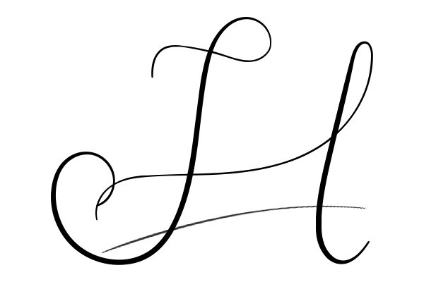 The best stylish H name signature simple easy in English