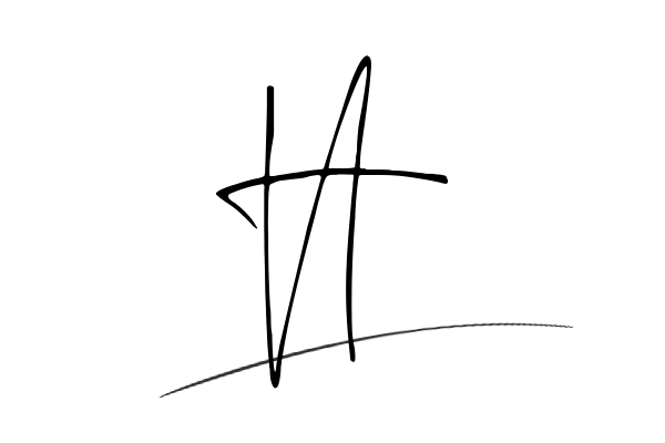 The best stylish H name signature simple easy in English