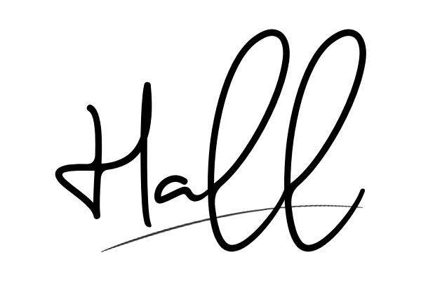 The best stylish Hall name signature simple easy in English