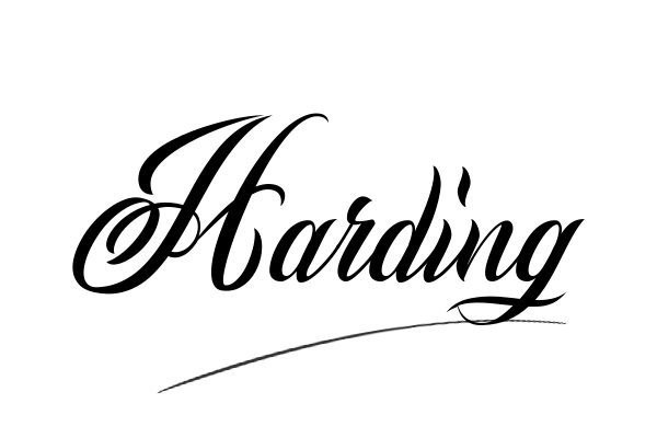 The best stylish Harding name signature simple easy in English