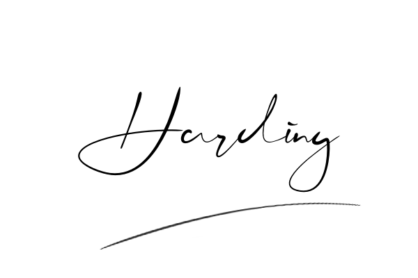 The best stylish Harding name signature simple easy in English