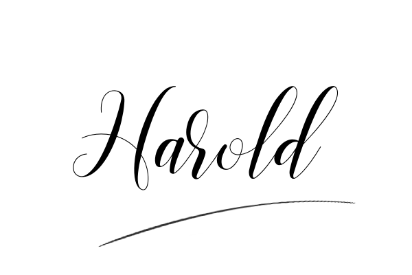 The best stylish Harold name signature simple easy in English