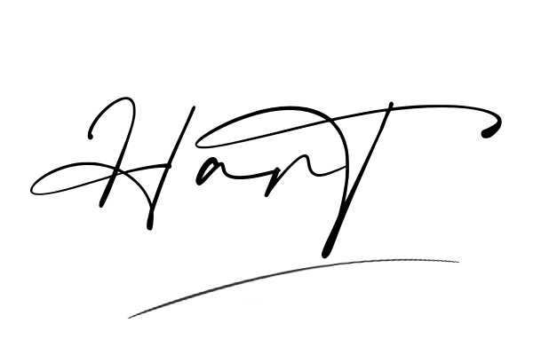 The best stylish Hart name signature simple easy in English