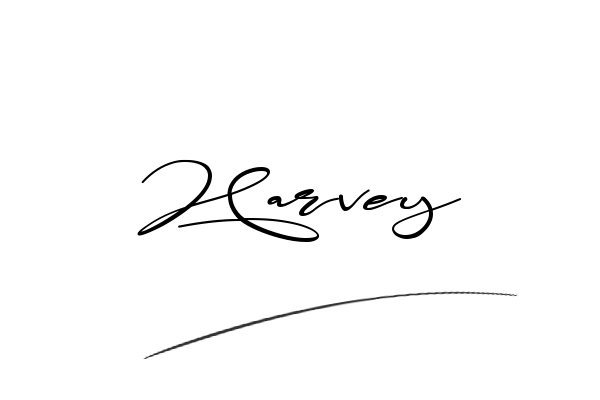 The best stylish Harvey name signature simple easy in English