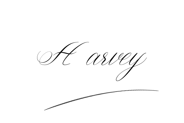 The best stylish Harvey name signature simple easy in English