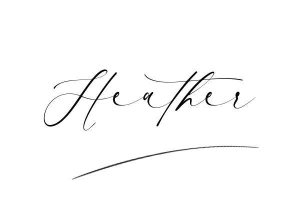 The best stylish Heather name signature simple easy in English