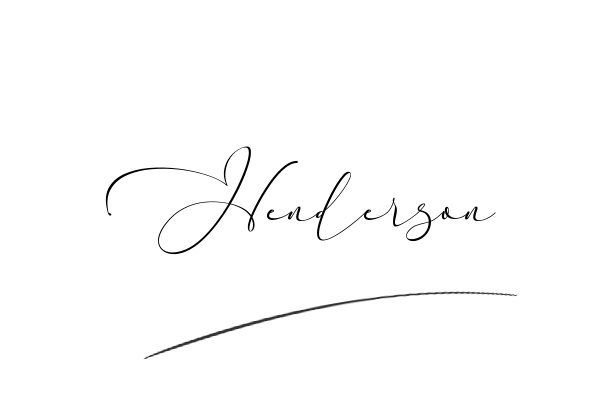 The best stylish Henderson name signature simple easy in English