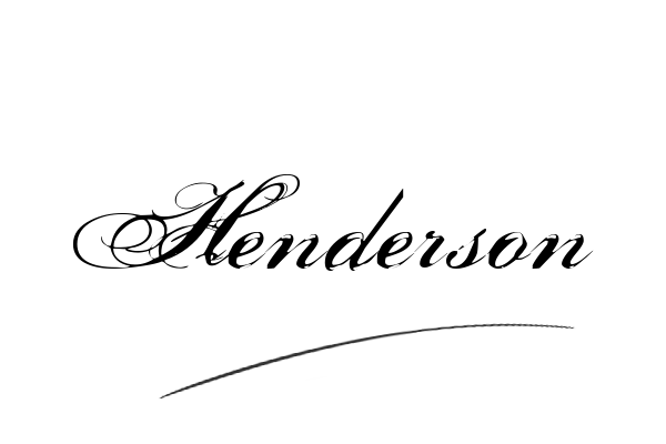 The best stylish Henderson name signature simple easy in English