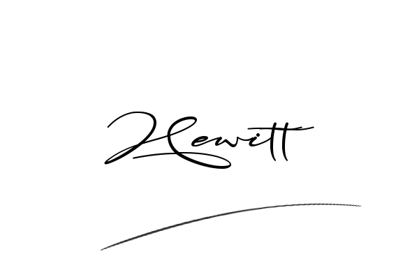 The best stylish Hewitt name signature simple easy in English