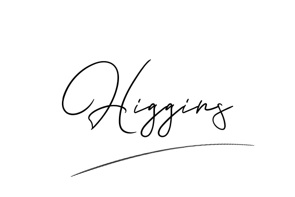 The best stylish Higgins name signature simple easy in English