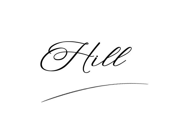 The best stylish Hill name signature simple easy in English